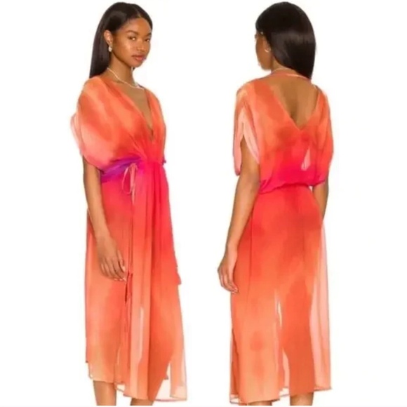 Agua Bendita x REVOLVE Lyra Dress β Rainbow (Orange) - Picture 2 of 10